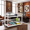 Printer Stand – Multipurpose Printer Table for Home, Office & Workstation – Space-Saving Desktop (2-Tire Printer Stand White)