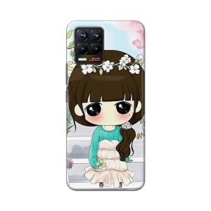 PRINTFIDAA Cartoon Girl with Big Eyes Printed
