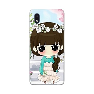 PRINTFIDAA Cartoon Girl with Big Eyes Printed