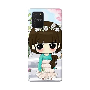 PRINTFIDAA Cartoon Girl with Big Eyes Printed