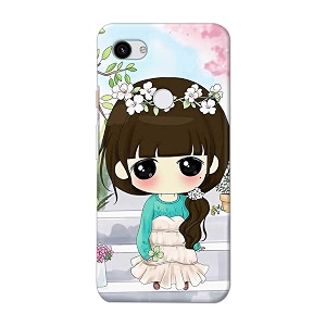 PRINTFIDAA Cartoon Girl with Big Eyes Printed