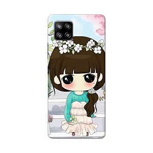 PRINTFIDAA Cartoon Girl with Big Eyes Printed