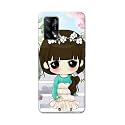 PRINTFIDAA Cartoon Girl with Big Eyes Printed