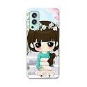 PRINTFIDAA Cartoon Girl with Big Eyes Printed