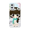 PRINTFIDAA Cartoon Girl with Big Eyes Printed
