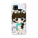 PRINTFIDAA Cartoon Girl with Big Eyes Printed