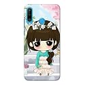 PRINTFIDAA Cartoon Girl with Big Eyes Printed