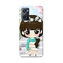 PRINTFIDAA Cartoon Girl with Big Eyes Printed