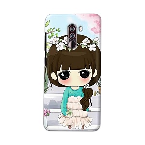 PRINTFIDAA Cartoon Girl Printed Designer Hard Back