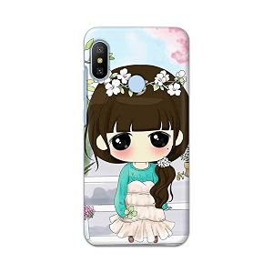 PRINTFIDAA Cartoon Girl Printed Designer Hard Back