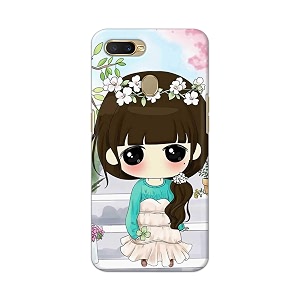 PRINTFIDAA Cartoon Girl Printed Designer Hard Back
