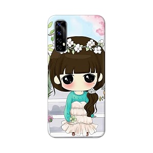 PRINTFIDAA Cartoon Girl Printed Designer Hard Back