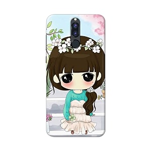 PRINTFIDAA Cartoon Girl Printed Designer Hard Back