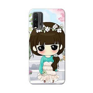 PRINTFIDAA Cartoon Girl Printed Designer Hard Back