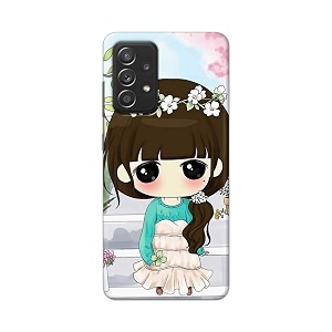 PRINTFIDAA Cartoon Girl Printed Designer Hard Back