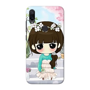 PRINTFIDAA Cartoon Girl Printed Designer Hard Back
