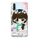 PRINTFIDAA Cartoon Girl Printed Designer Hard Back