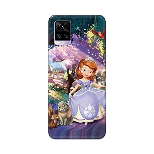 PRINTFIDAA Cartoon Little Girl with Crown and
