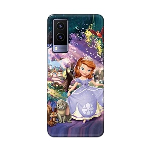 PRINTFIDAA Cartoon Little Girl with Crown and