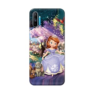 PRINTFIDAA Cartoon Little Girl with Crown and
