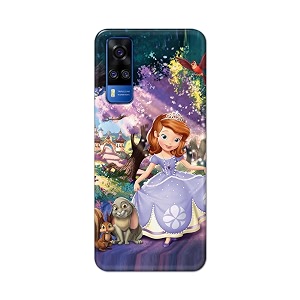 PRINTFIDAA Cartoon Little Girl with Crown and