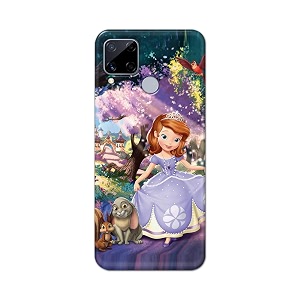 PRINTFIDAA Cartoon Little Girl with Crown and