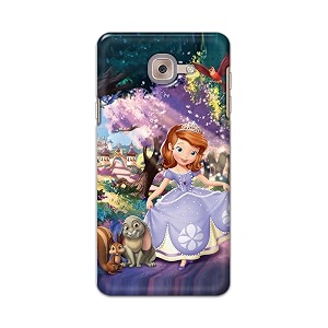 PRINTFIDAA Cartoon Little Girl with Crown and