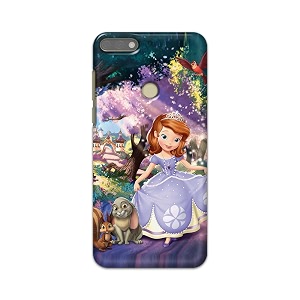 PRINTFIDAA Cartoon Little Girl with Crown and