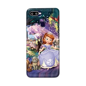 PRINTFIDAA Cartoon Little Girl with Crown and