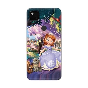 PRINTFIDAA Cartoon Little Girl with Crown and
