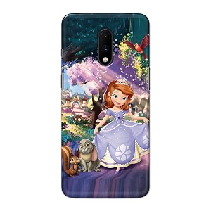 PRINTFIDAA Cartoon Little Girl with Crown and