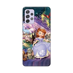 PRINTFIDAA Cartoon Little Girl with Crown and