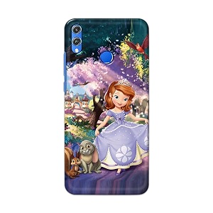 PRINTFIDAA Cartoon Little Girl with Crown and