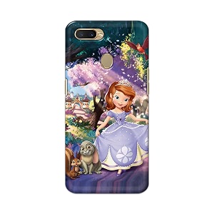 PRINTFIDAA Cartoon Little Girl with Crown and