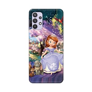 PRINTFIDAA Cartoon Little Girl with Crown and