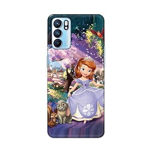 PRINTFIDAA Cartoon Little Girl with Crown and
