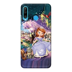 PRINTFIDAA Cartoon Little Girl with Crown and