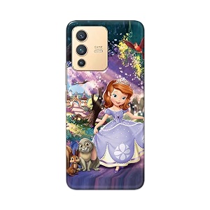 PRINTFIDAA Cartoon Little Girl with Crown and