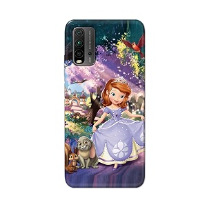 PRINTFIDAA Cartoon Little Girl with Crown and