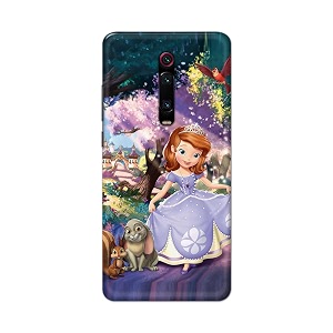 PRINTFIDAA Cartoon Little Girl with Crown and