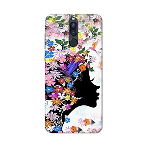 printfidaa floral hairstyle girl printed designer hard back case for huawei mate 10 litehuawei nova 2i  huawei honor 9i back cover -h8 vkm2027