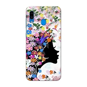 printfidaa floral hairstyle girl printed designer hard back case for samsung galaxy a20  samsung a30  samsung m10s back cover -h8 vkm2027