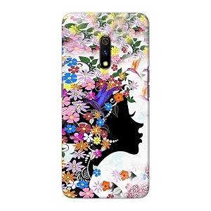 generic printfidaa floral hairstyle girl printed designer hard back case for realme xoppo k3 rmx1901 back cover -h8 vkm2027