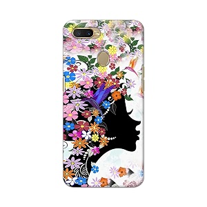printfidaa floral hairstyle girl printed designer hard back case for oppo a7  oppo a5s  oppo a12  oppo a11k  oppo a12s  cph1909 back cover -h8 vkm2027