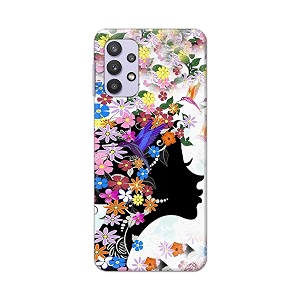 printfidaa floral hairstyle girl printed designer hard back case for samsung galaxy m32 5g  a32 5g back cover -h8 vkm2027