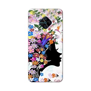 printfidaa floral hairstyle girl printed designer hard back case for vivo s1 pro back cover -h8 vkm2027