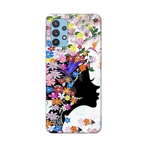 printfidaa floral hairstyle girl printed designer hard back case for samsung galaxy a32 back cover -h8 vkm2027