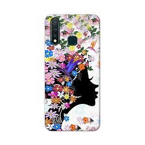 printfidaa floral hairstyle girl printed designer hard back case for vivo y19  vivo u3 65334 back cover -h8 vkm2027