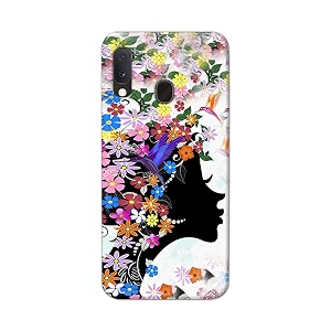 printfidaa floral hairstyle girl printed designer hard back case for samsung galaxy a20e sm-a202fds back cover -h8 vkm2027