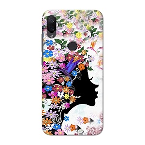printfidaa floral hairstyle girl printed designer hard back case for mi play back cover -h8 vkm2027